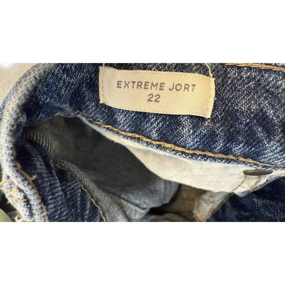 PacSun Extreme Jort Women’s Denim Shorts Size 22 Blue High Rise Long Jean Shorts